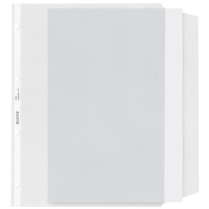 Leitz - Sac de présentation avec rabat anti-copie 0,13 mm PP A4 transparent 50 pièces
