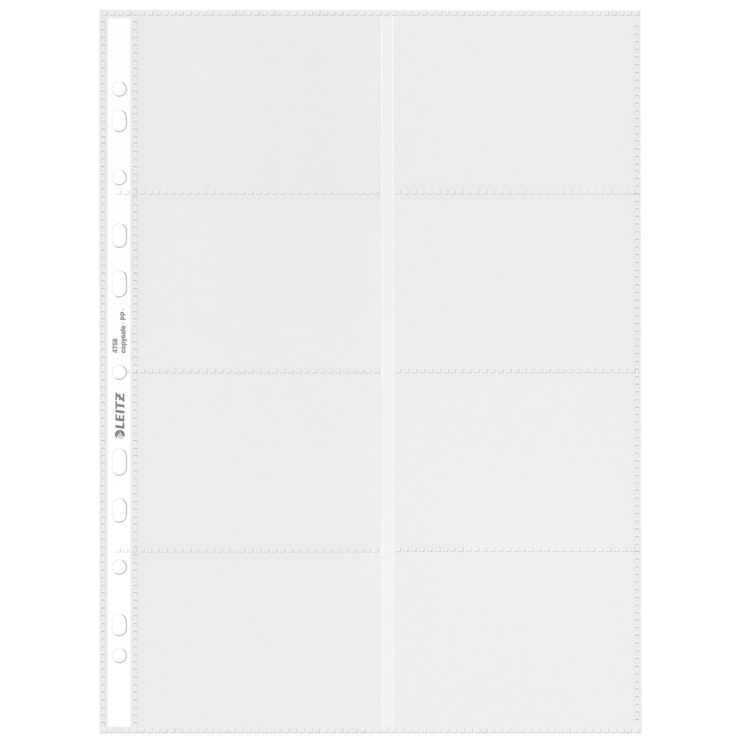 Leitz - Pochette de présentation pour cartes de visite, coffre-fort de copie PP A4 transparent 10 pièces