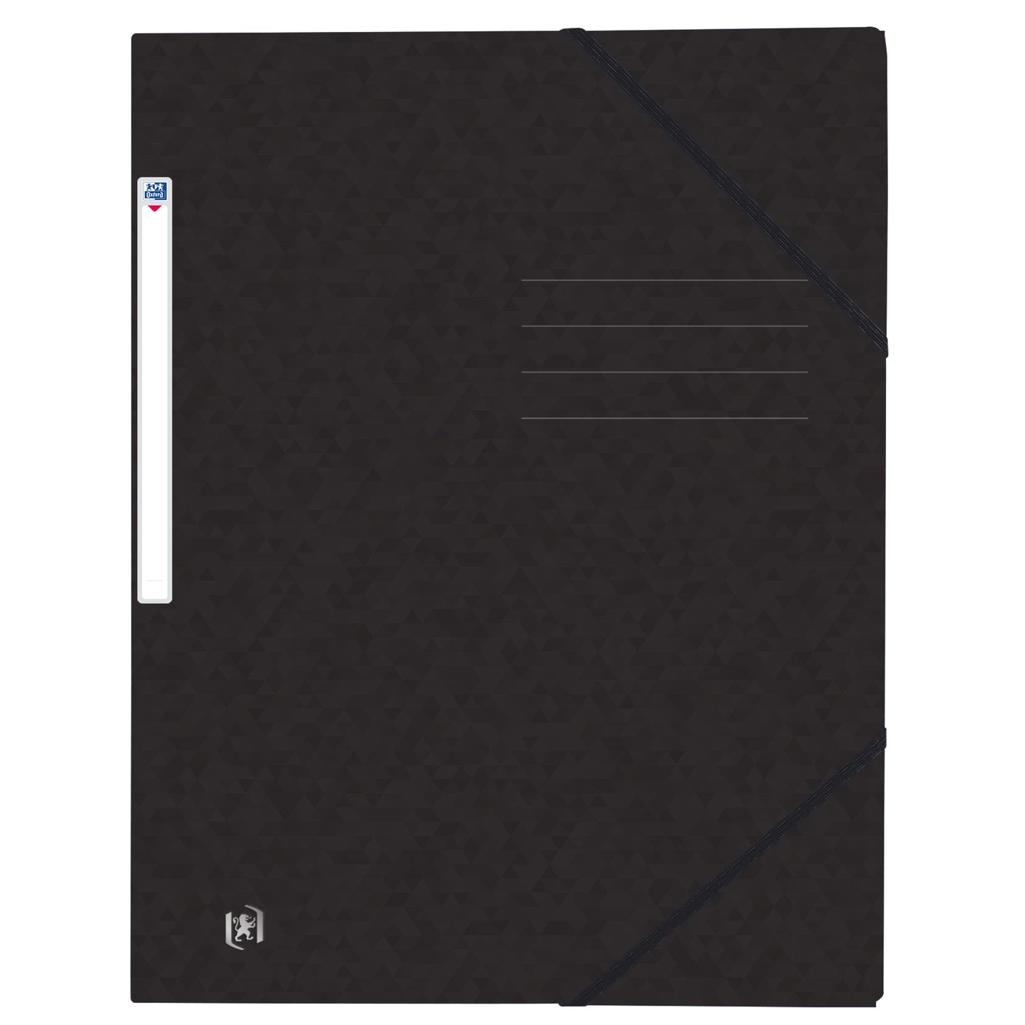 Oxford -  Elastomap  top file a4 3 kleppen 390gr zwart