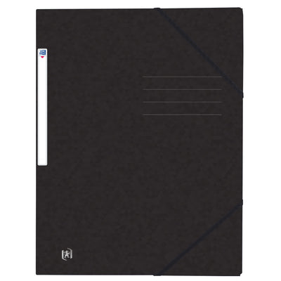 Oxford - Elastomap Top File+ A4 3 rabats 390gr noir | 10 pièces