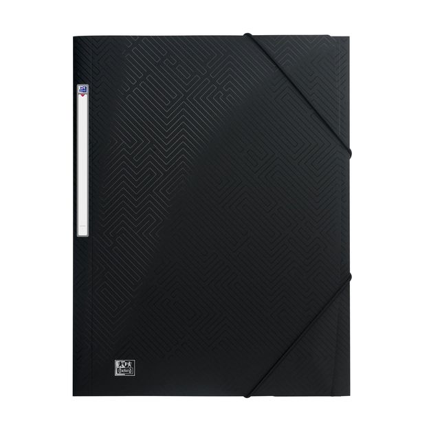 Elba - Elasto-Ordner OXFORD Urban A4 PP blickdicht schwarz