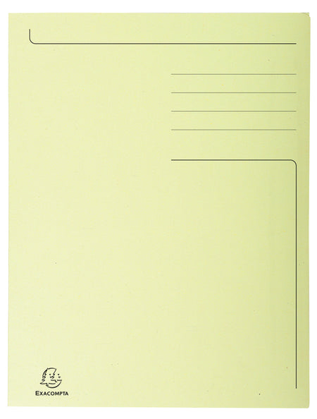 Exacompta - Dossier Forever A4 3 rabats 280gr jaune | 50 pièces