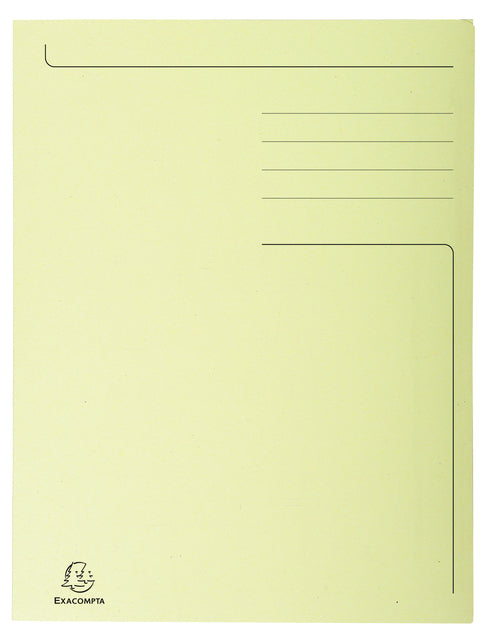 Exacompta - Dossier Forever A4 3 rabats 280gr jaune | 50 pièces
