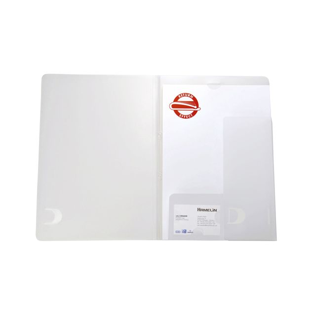 Oxford - Angebotsmappe A4 mit Einstecktasche 2 Klappen 0,5mm PP transparent | 10 Stück