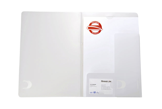 Oxford - Dossier devis A4 avec pochette intercalaire 2 rabats 0,5mm PP transparent