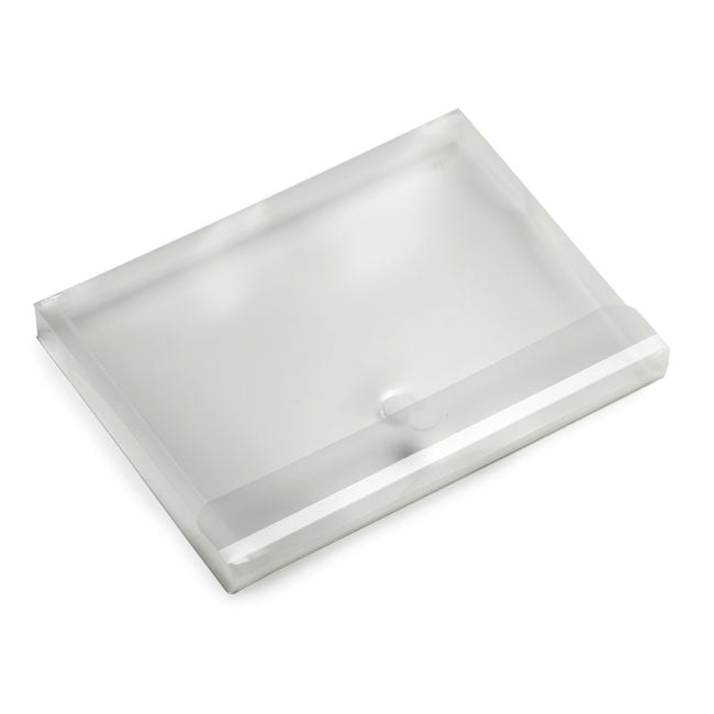 HF2 - Sac enveloppe A4 330x250x30mm transversal PP transparent blanc