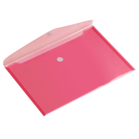 HF2 - Sac enveloppe A4 335x240mm transversal PP transparent rouge | 10 pièces