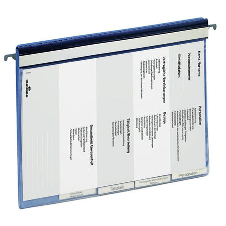 Durable -  Personeelsmap  5 vakken hangrail blauw