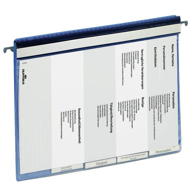 Durable -  Personeelsmap  5 vakken hangrail blauw