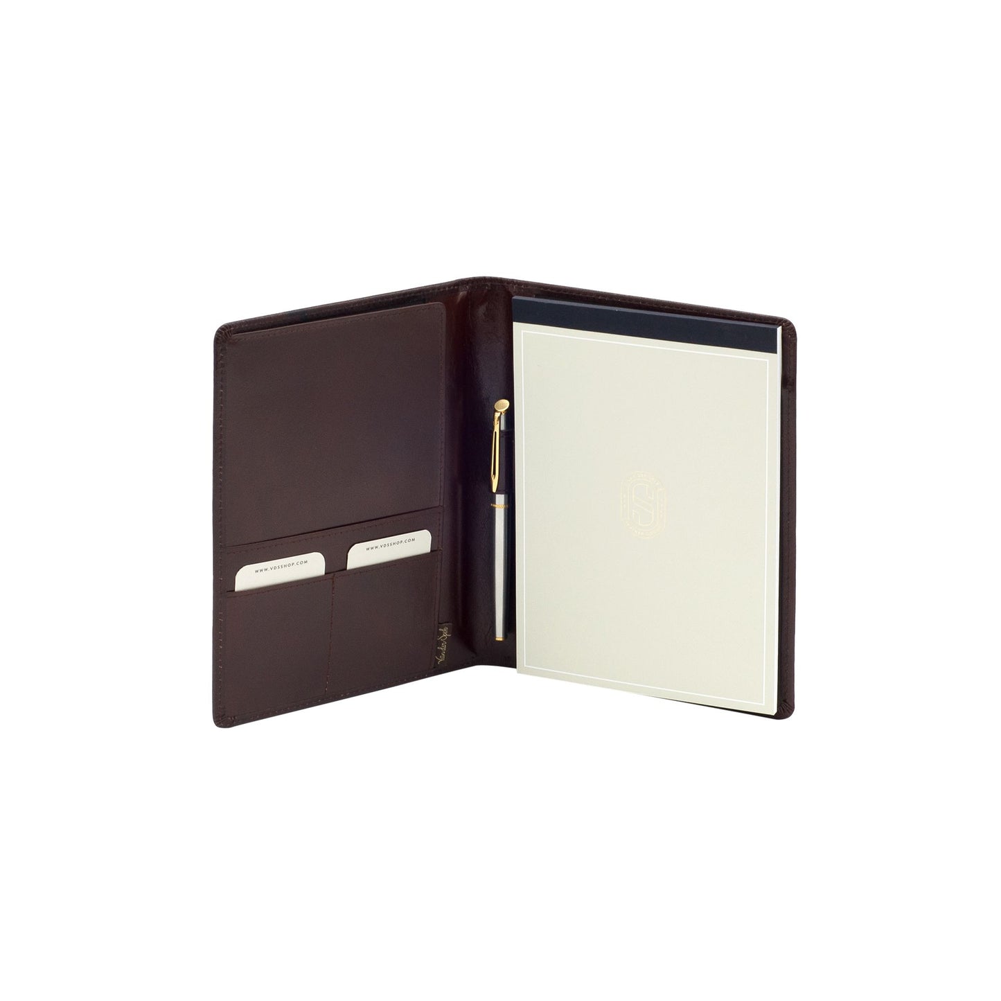 Van der Spek - Dossier d'écriture A5 en cuir de buffle marron