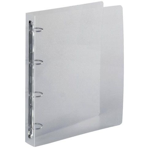 Exacompta - classeur à anneaux, pour ft A4 maxi, en PP, 4 anneaux de 30 mm, cristal