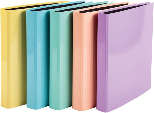 Exacompta - Classeur aquarelle en carton couché format A4 avec 4 anneaux D, dos 4 cm, coloris assortis