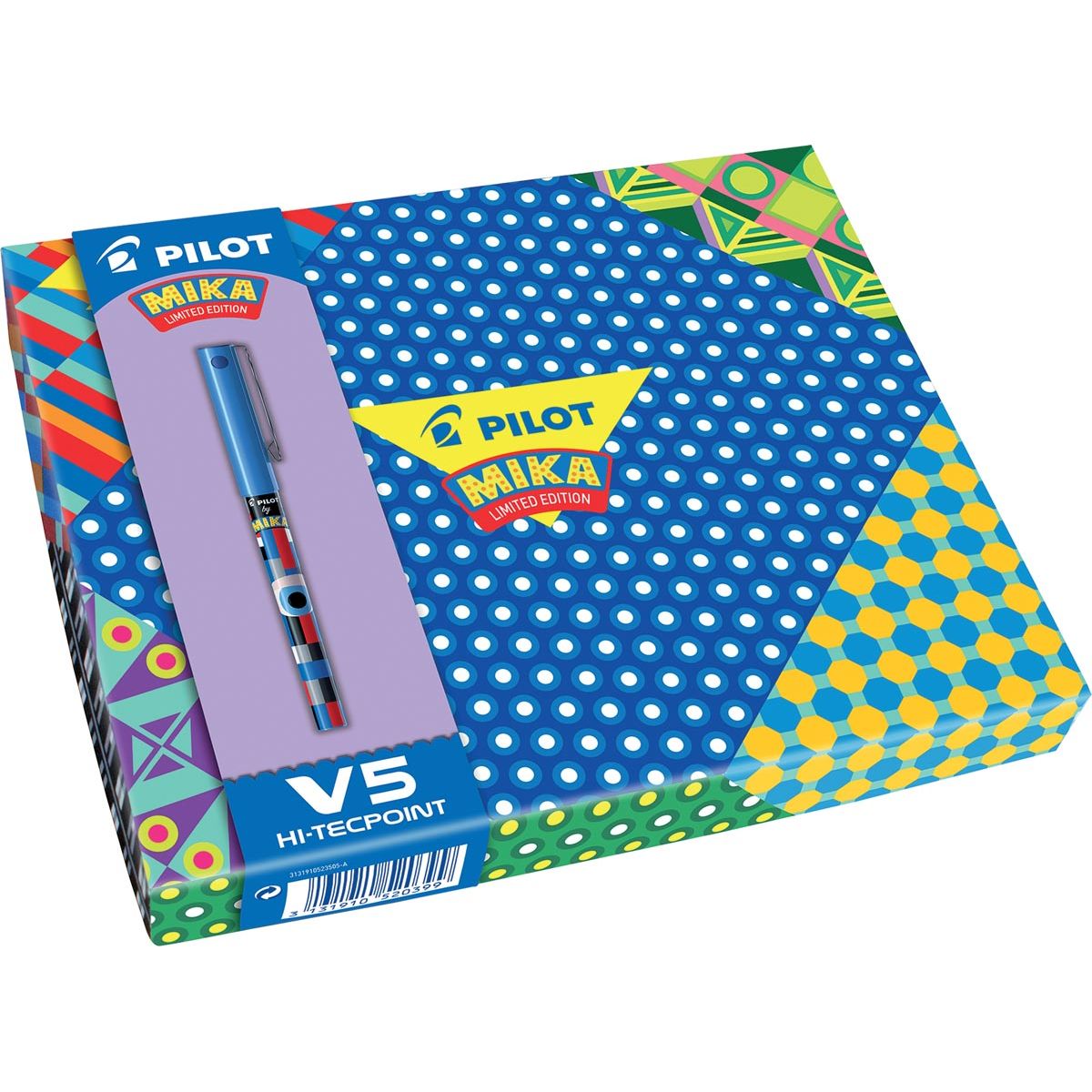 Pilot -  roller Hi-Tecpoint Mika Limited Edition, geschenkdoos met 6 rollers