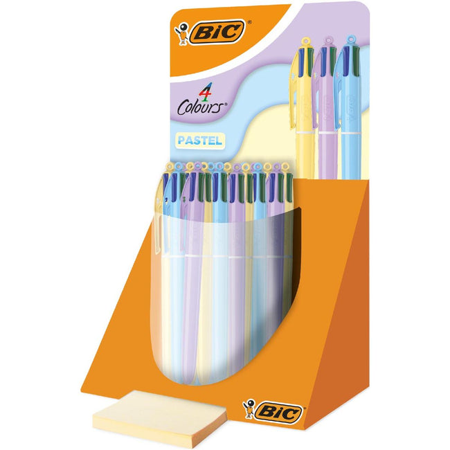 BIC - Couleurs Tél 4 -Color Ball Pen, moyen, couleurs d'encre classique, 30 pièces Affichage