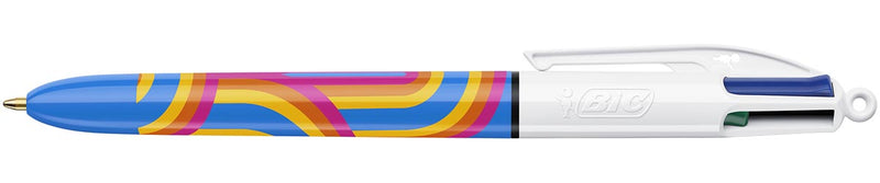 Bic - Stylo à bille Colors Lines 4 couleurs, moyen, moyen, bleu