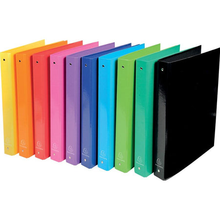 Exacompta - Classeur à anneaux Iderama, pour ft A4, 4 anneaux de 30 mm, coloris assortis