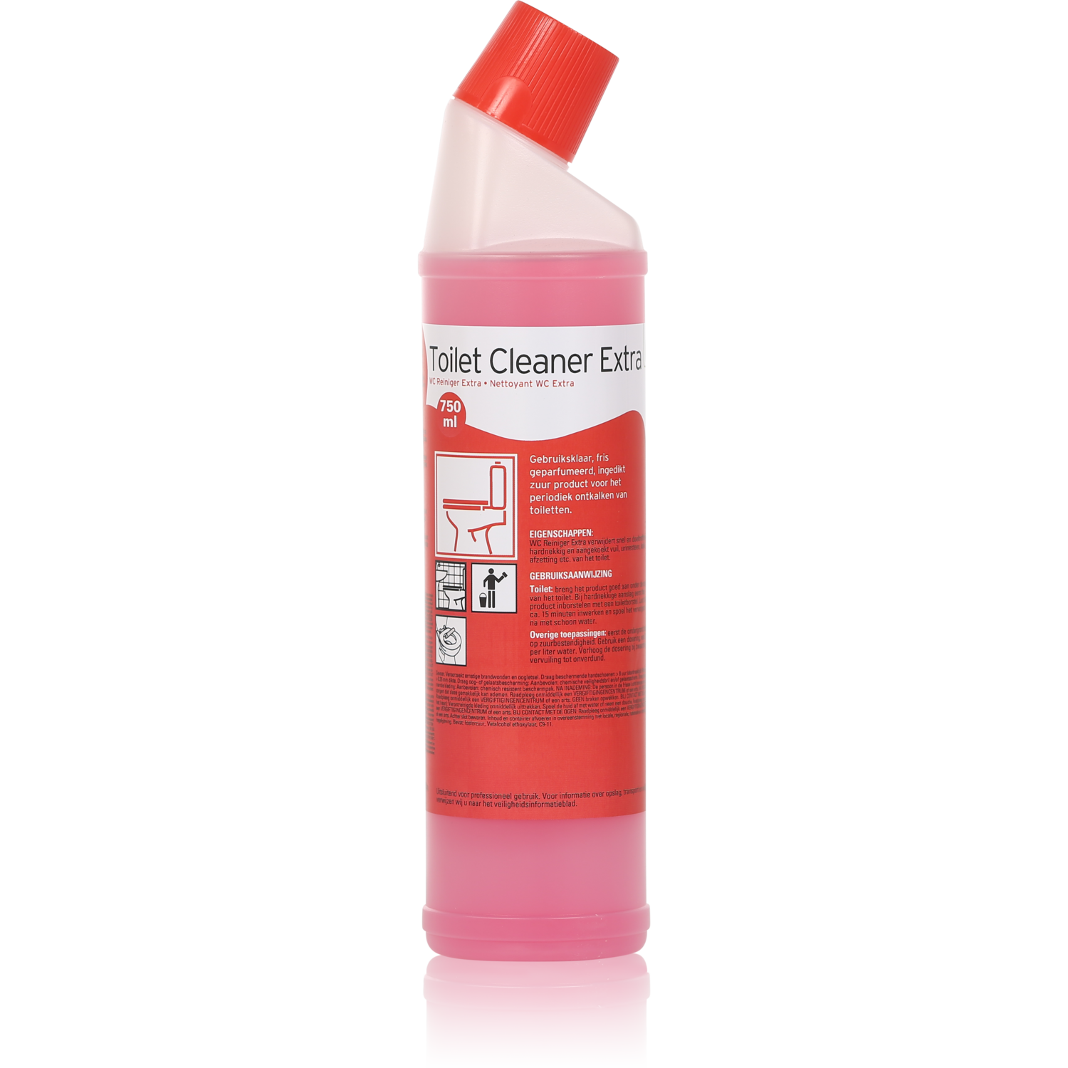 Klika -  WC-ontkalker | Ready to use | 750ml | 1 fris geparfumeerd | roze | 6 stuks