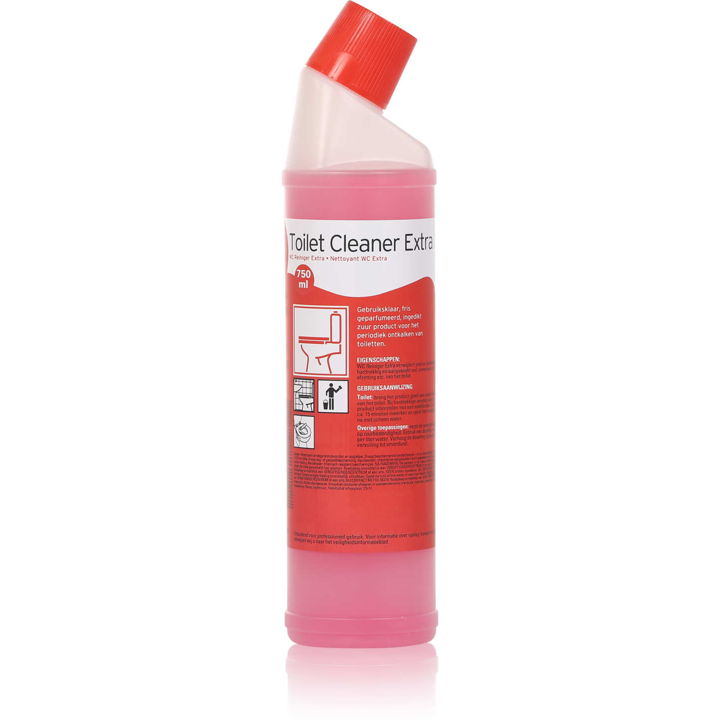 Klika - WC-ontkalker | Ready to use | 750ml | 1 fris geparfumeerd | roze | 1 stuks