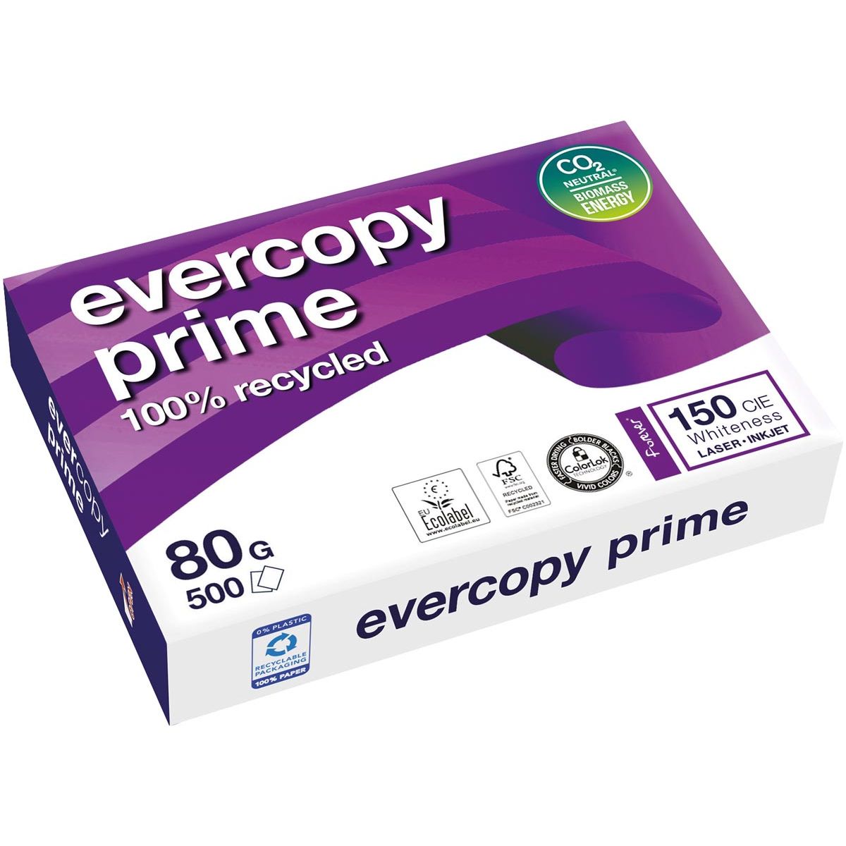 Clairefontaine - Evercopy kopieerpapier Prime ft A4, 80 g, pak van 500 vel