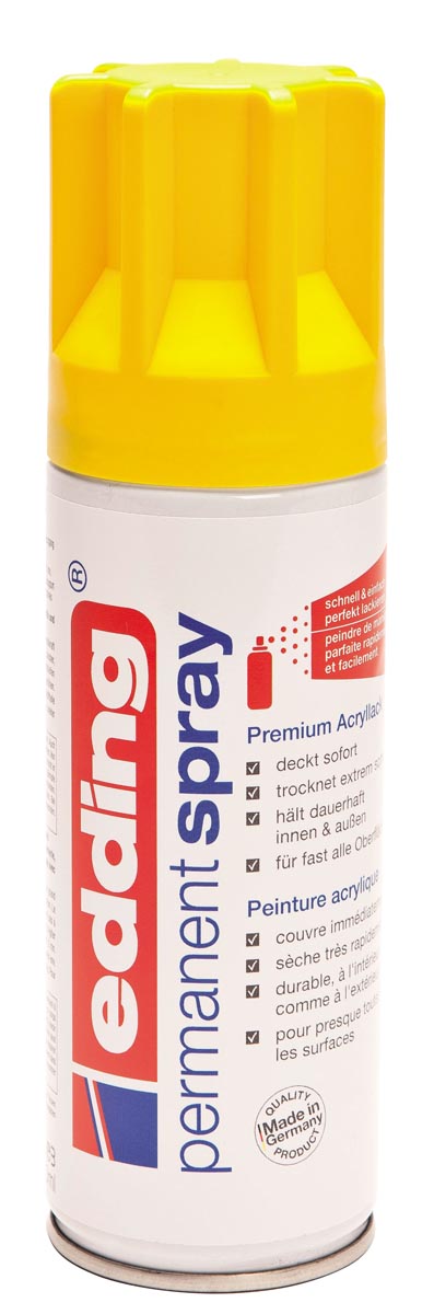 Edding - spray permanent 5200, 200 ml, jaune signalisation mat