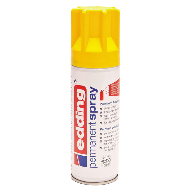 Edding - Spray permanent 5200, 200 ml, Traffic Yellow Mat