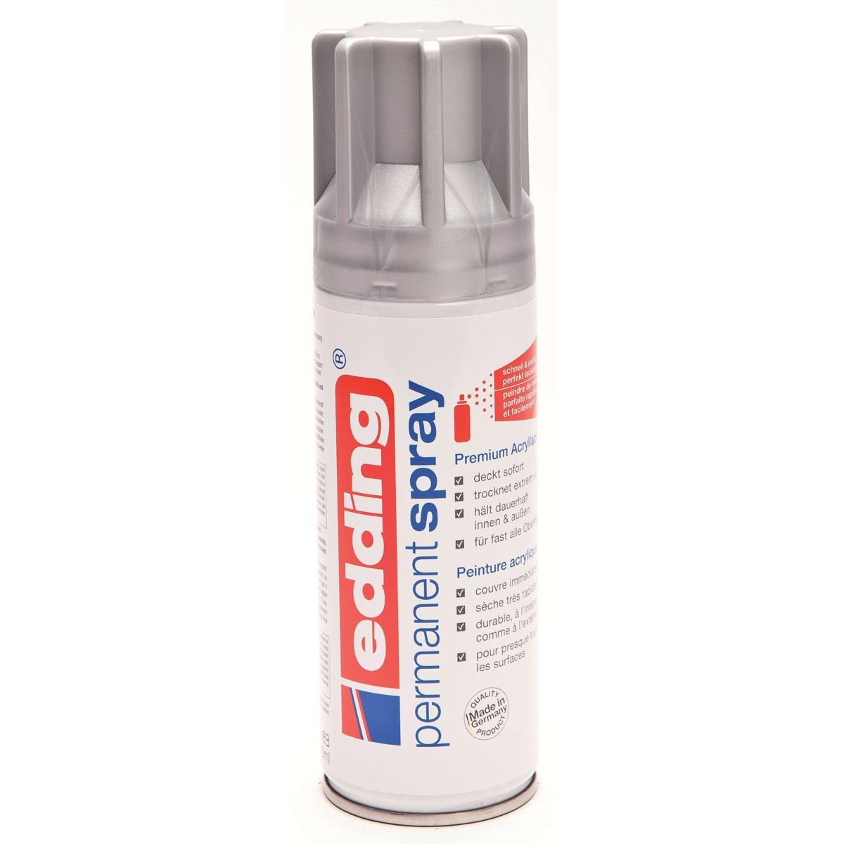 Edding - Spray permanent 5200, 200 ml, argent mat