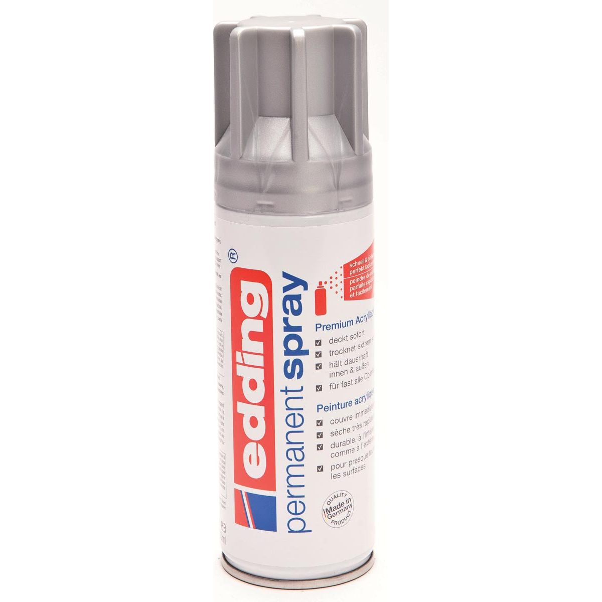 Edding - permanent spray 5200, 200 ml, zilver mat