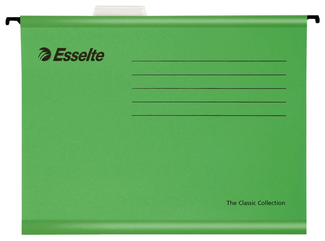 Esselte - Dossier suspendu Classic A4 fond en V 345x240mm vert | 25 pièces