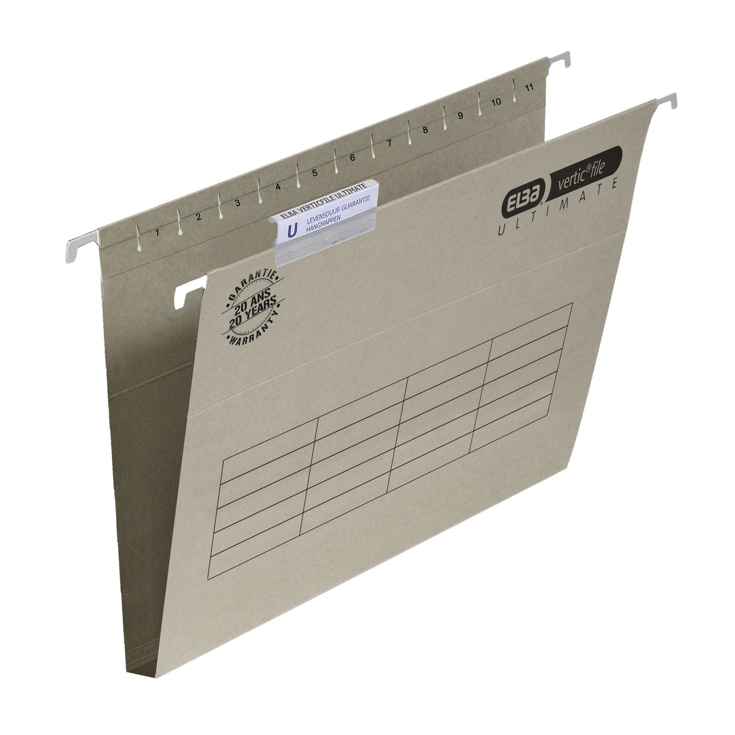 Elba - Dossier suspendu Verticfile e A4 30mm gris