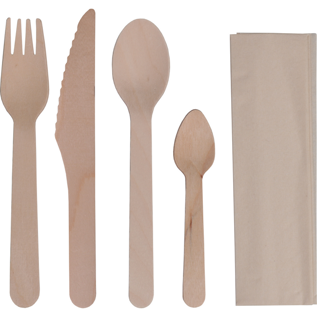 Biodore - Biodore Cutlery Set | Bois | Natural | 100 pieces