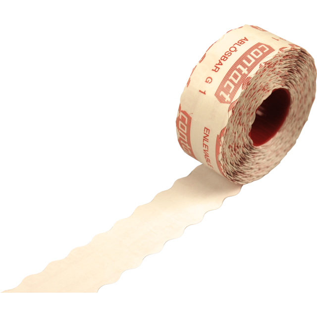Contact -  Etiket | Prijsetiket | papier | afneembaar | 26x12mm | wit | 18 rol