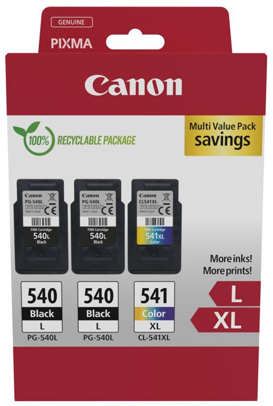 Canon -  inktcartridge 2 x PG-540L + 1 x CL-541XL, 300 400 pagina's, OEM 5224B017, 4 kleuren