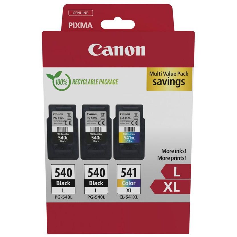 Canon -  inktcartridge 2 x PG-540L + 1 x CL-541XL, 300 400 pagina's, OEM 5224B017, 4 kleuren