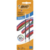 Bic - recharge pour stylo à bille 4 Couleurs Lisse, moyen, blister de 2 pièces, bleu