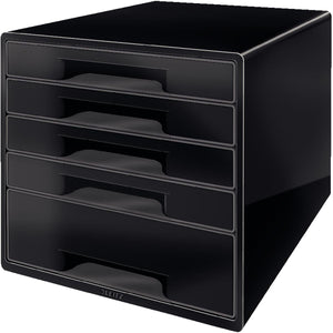 Leitz -  Dual Black ladenblok met 5 laden, zwart