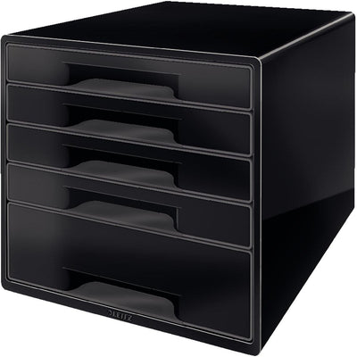 Leitz -  Dual Black ladenblok met 5 laden, zwart