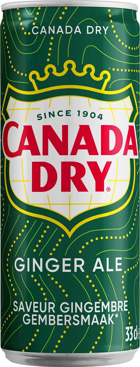 Canada Dry -   gingerbeer, sleek blik van 33 cl, pak van 24 stuks