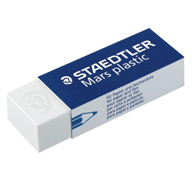 Staedtler - Gomme 52650 65x23x10mm crayon blanc