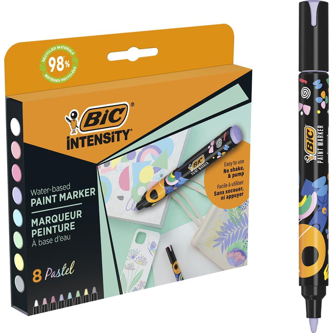 Bic - Marqueur de peinture intensité pastel assorti 8 pièces