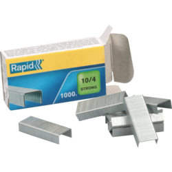 Rapid - Staples 10/4, verzinkt, Schachtel mit 1.000 Heftklammern