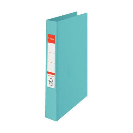 Esselte - Classeur à anneaux Colour'Breeze, 2 anneaux, PP, ft A4, avec couverture rigide, bleu