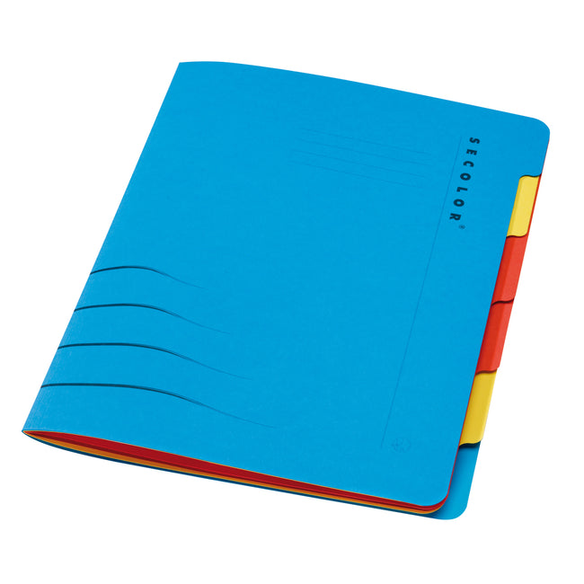 Jalema - Sortiermappe Sixtab 6 Tabs 100 % recycelter Karton 250 gr blau