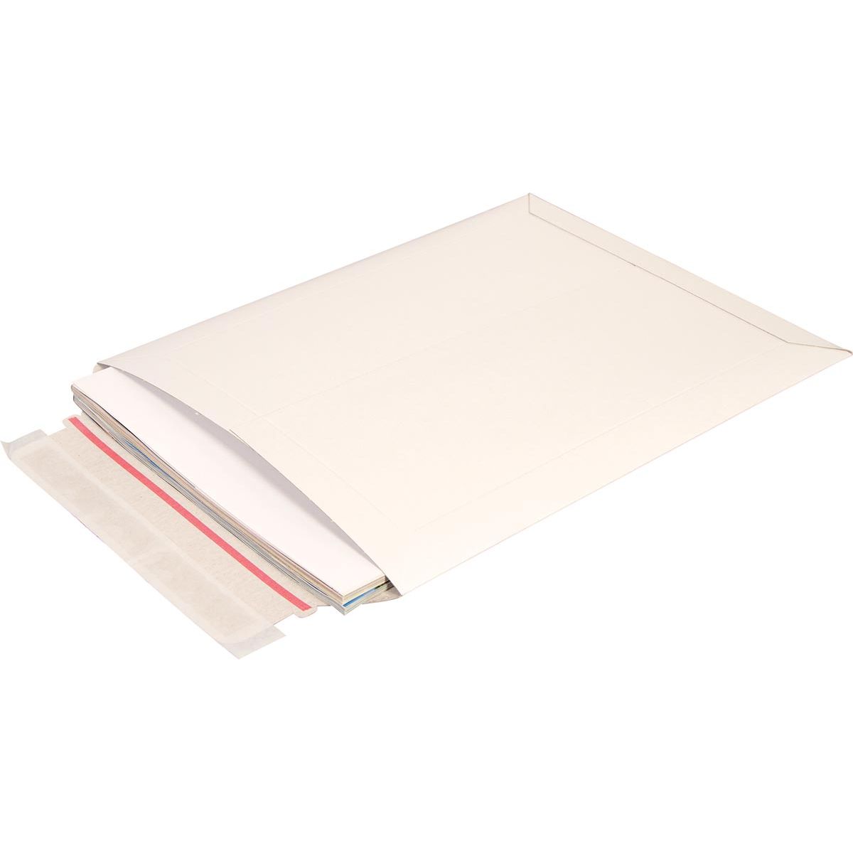 Cleverpack - Enveloppe carton A4 240x315mm blanc pack de 5 pièces
