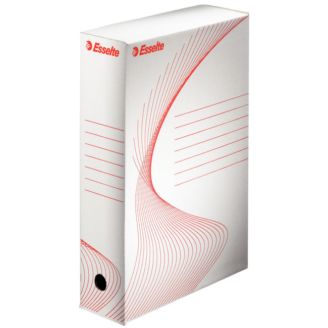 Esselte - Boîte d'archives Boxycolor 80mm 352x250mm blanc | 25 pièces