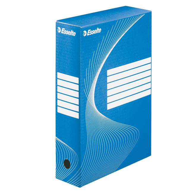 Esselte - Boîte d'archives Boxycolor 80mm 352x250mm bleu | 25 pièces