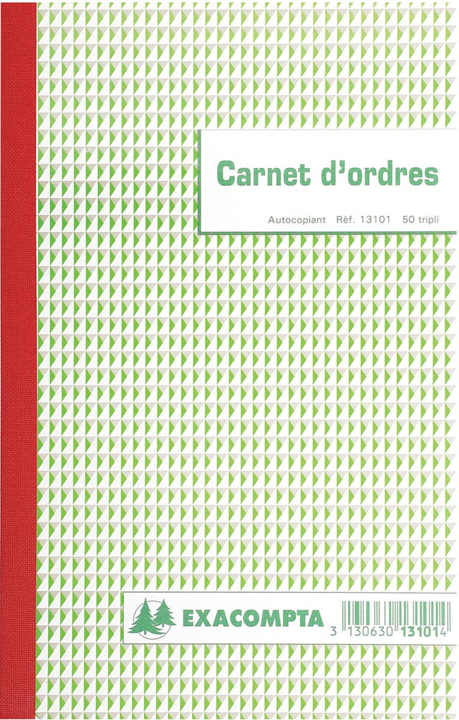 Exacompta -  bestellingen, ft 21 x 18 cm, tweetalig, tripli (50 x 3 vel)