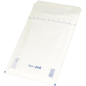 OFFICE products -   luchtkussenenveloppen, met stripsluiting, 150 x 215 mm, wit, pak van 10 stuks