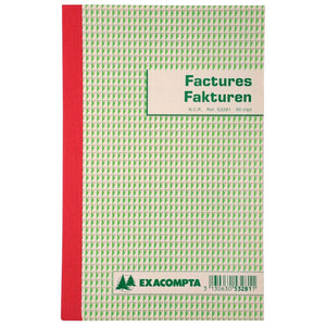 Exacompta -  factuurboek, ft 21x13,5 cm, tweetalig, tripli (50 x 3 vel)