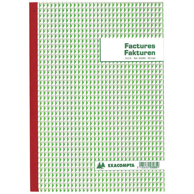 Exacompta -  factuurboek, ft 21 x 29,7 cm, tweetalig, tripli (50 x 3 vel)