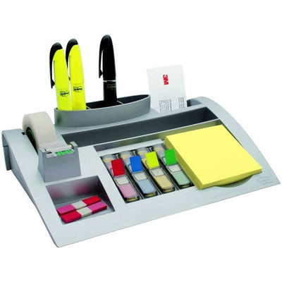 Post-it - Organisateur de bureau C50 gris argenté incl. contenu